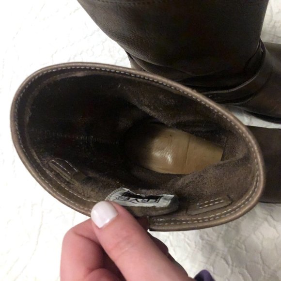 Frye Veronica Short Slouch Tall Boots Smoke, size 8 - Picture 9 of 10